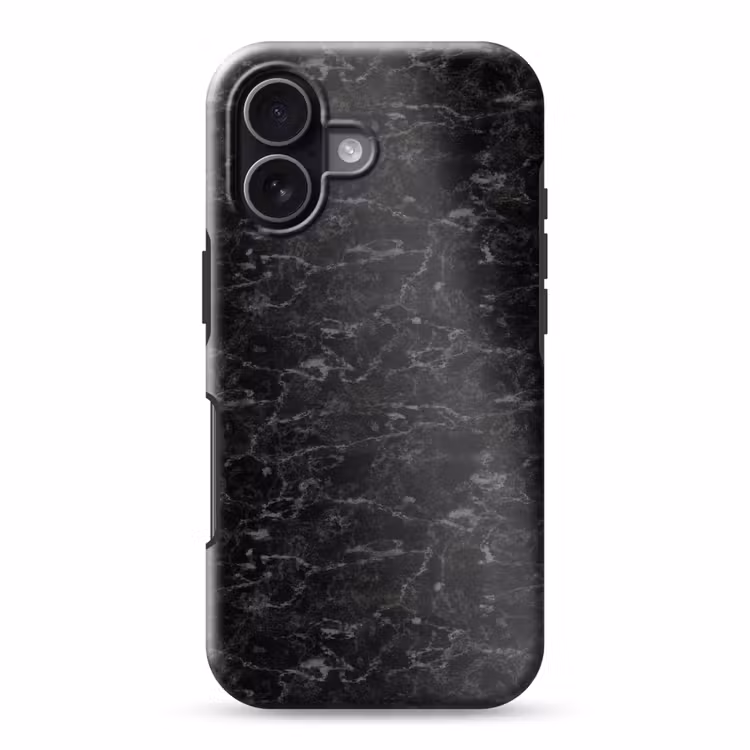 Marmer - Aders - Zwart Toughcase MagSafe Apple iPhone 17 klein 1017 -3d