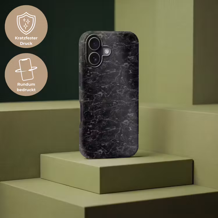 Marmer - Aders - Zwart Toughcase MagSafe Apple iPhone 17 klein 1017 -USP_PrintM_DE