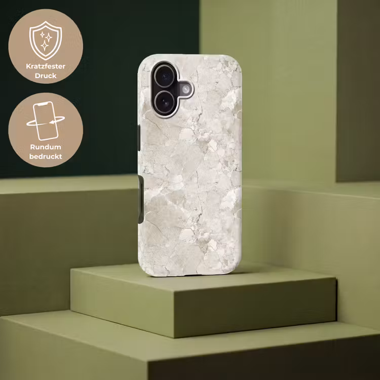 Marmer - Grijs - Aders Toughcase MagSafe Apple iPhone 17 klein 1017 -USP_PrintM_DE