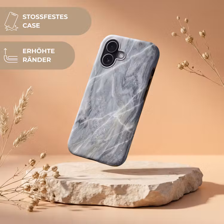 Marmer - Ader - Patroon - Abstract - Grijs Toughcase MagSafe Apple iPhone 17 klein -USP_RandenV_DE
