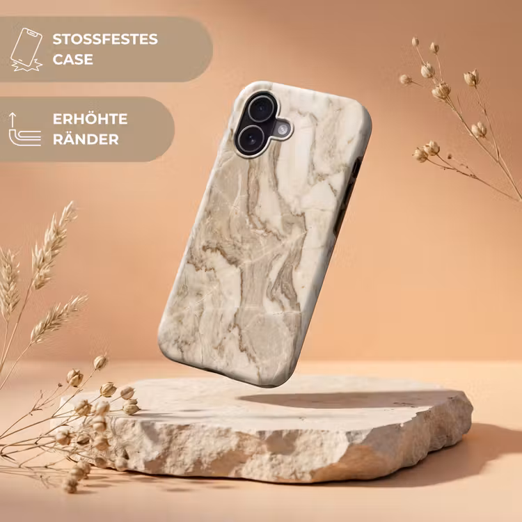 Marmer - Aderen - Textuur - Beige - Modern Toughcase MagSafe Apple iPhone 17 klein -USP_RandenV_DE
