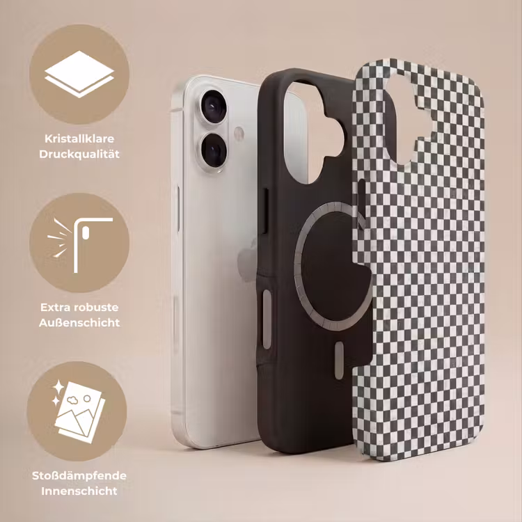 Marmer - Patroon - Grijs Toughcase MagSafe Apple iPhone 17 klein 1017 -USP_Lagen_DE