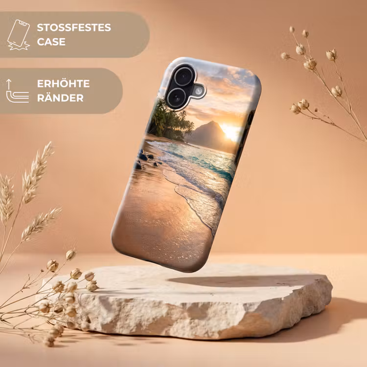 Zee - Berg - Landschap - Tropisch - Goud Toughcase MagSafe Apple iPhone 17 klein -USP_RandenV_DE