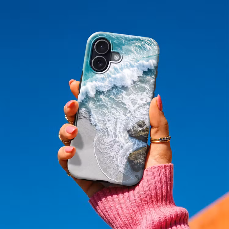 Zee - Golf - Strand - Natuur - Blauw Toughcase MagSafe Apple iPhone 17 klein -Sfeer1V