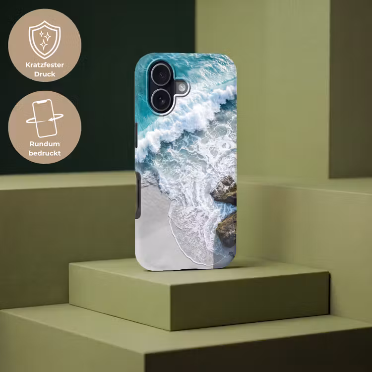 Zee - Golf - Strand - Natuur - Blauw Toughcase MagSafe Apple iPhone 17 klein -USP_PrintM_DE