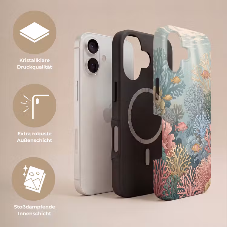 Zee - Koraal - Vis - Natuur - Kleurrijk Toughcase MagSafe Apple iPhone 17 klein -USP_Lagen_DE
