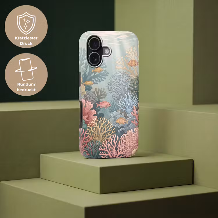 Zee - Koraal - Vis - Natuur - Kleurrijk Toughcase MagSafe Apple iPhone 17 klein -USP_PrintM_DE
