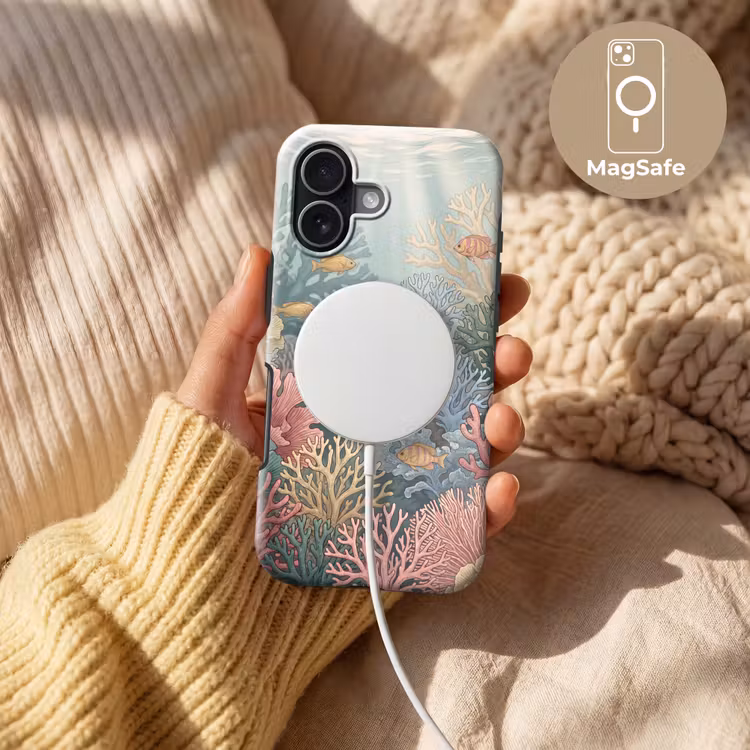 Zee - Koraal - Vis - Natuur - Kleurrijk Toughcase MagSafe Apple iPhone 17 klein -USP_MagsafeV