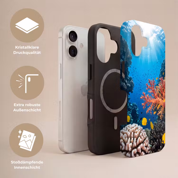 Zee - Koraalrif - Natuur - Levendig - Blauw Toughcase MagSafe Apple iPhone 17 klein -USP_Lagen_DE