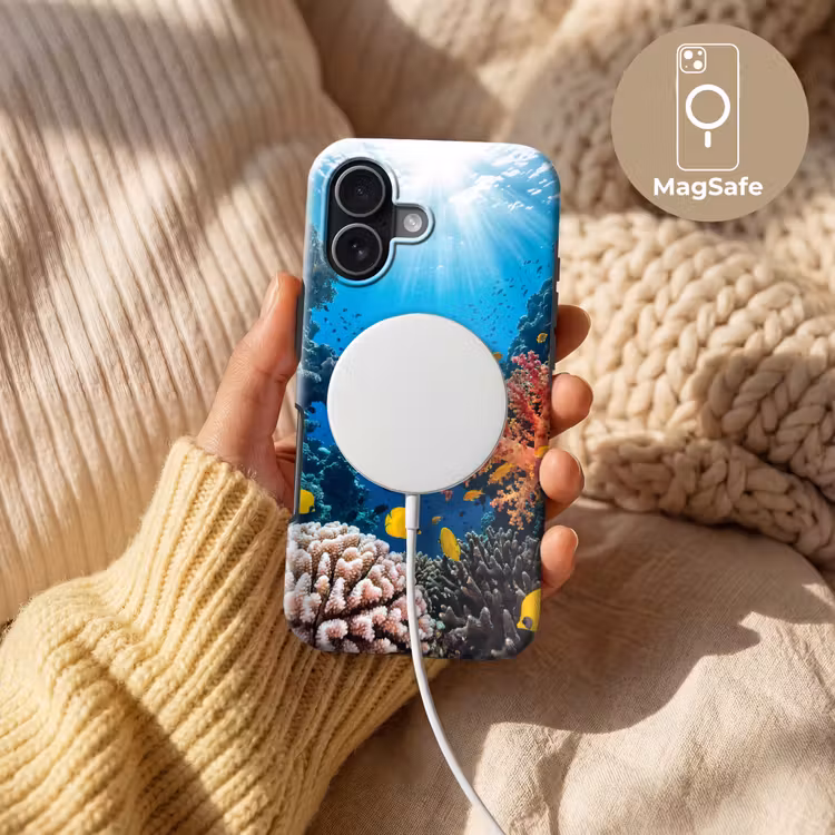 Zee - Koraalrif - Natuur - Levendig - Blauw Toughcase MagSafe Apple iPhone 17 klein -USP_MagsafeV