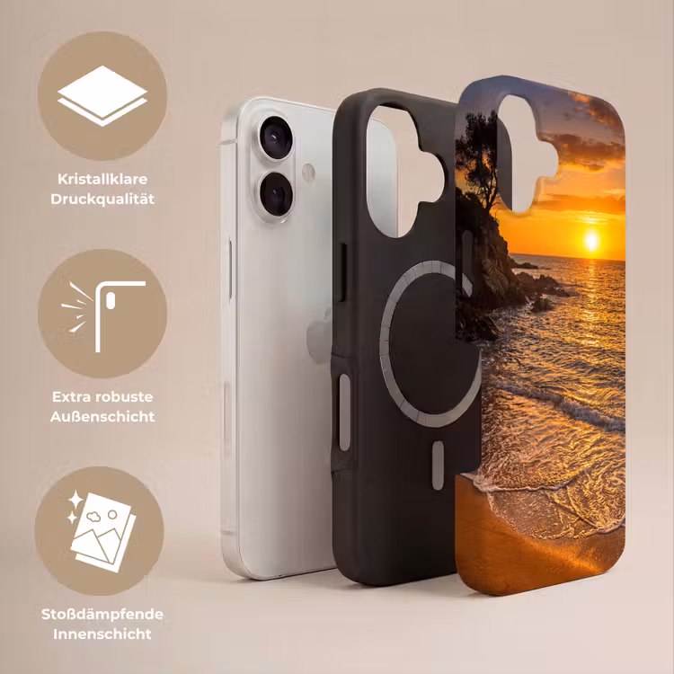 Zee - Kust - Zonsondergang - Natuur - Oranje Toughcase MagSafe Apple iPhone 17 klein -USP_Lagen_DE