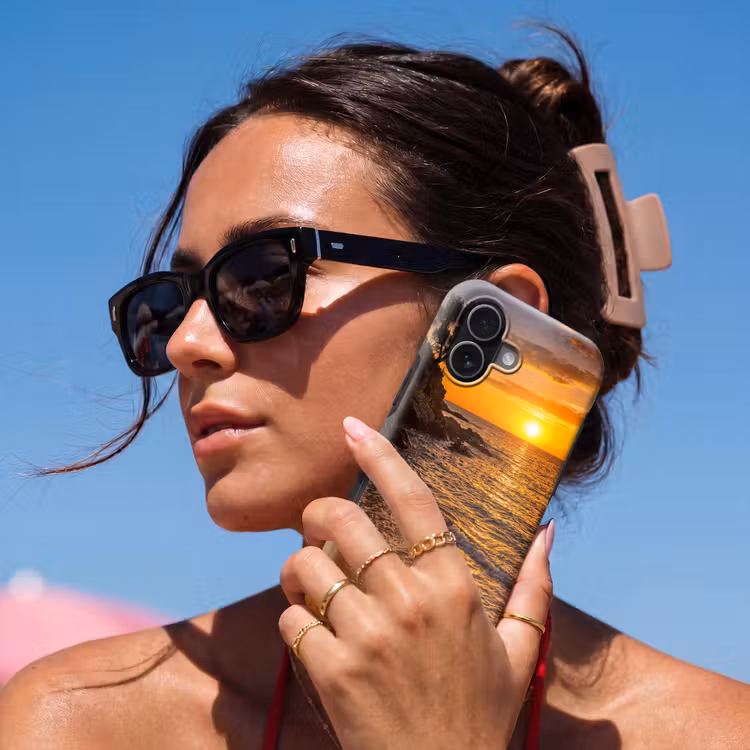 Zee - Kust - Zonsondergang - Natuur - Oranje Toughcase MagSafe Apple iPhone 17 klein -Sfeer2V