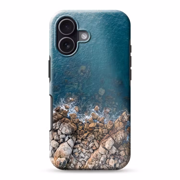 Zee - Kustlijn - Natuur - Abstract - Blauw Toughcase MagSafe Apple iPhone 17 klein -3d