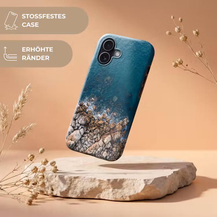 Zee - Kustlijn - Natuur - Abstract - Blauw Toughcase MagSafe Apple iPhone 17 klein -USP_RandenV_DE