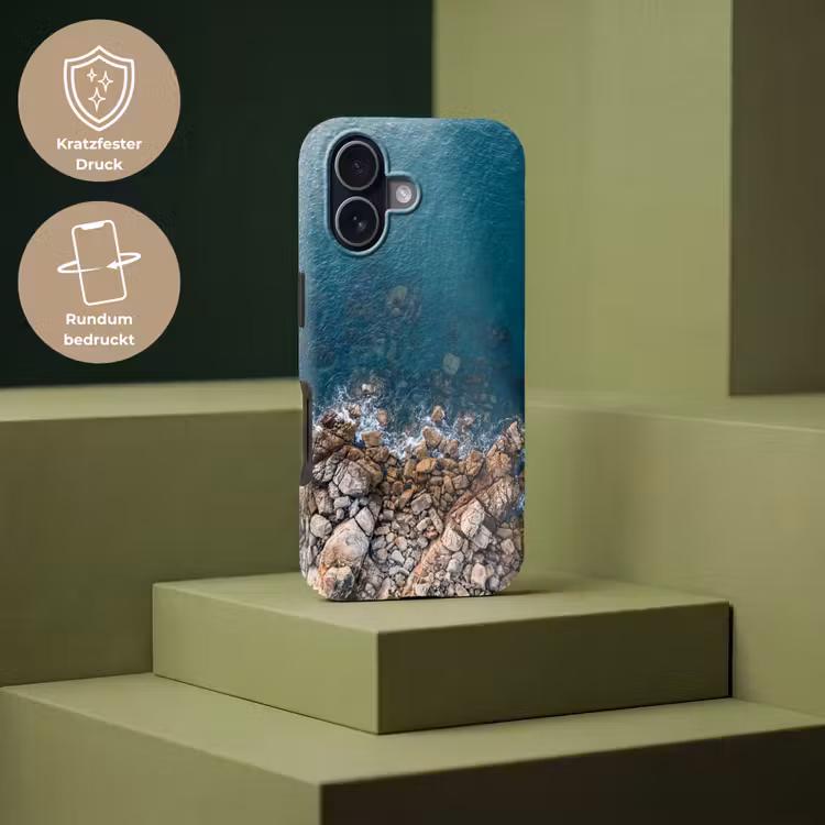 Zee - Kustlijn - Natuur - Abstract - Blauw Toughcase MagSafe Apple iPhone 17 klein -USP_PrintM_DE