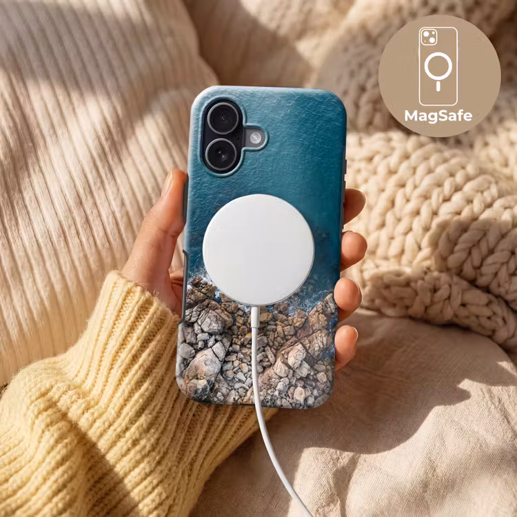 Zee - Kustlijn - Natuur - Abstract - Blauw Toughcase MagSafe Apple iPhone 17 klein -USP_MagsafeV