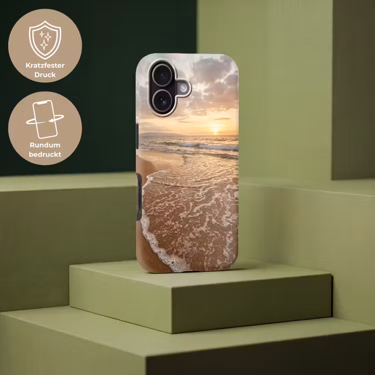Zee - Kustlijn - Wolken - Landschap - Oranje Toughcase MagSafe Apple iPhone 17 klein -USP_PrintM_DE