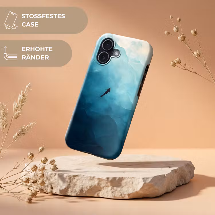 Zee - Silhouet - Abstract - Blauw Toughcase MagSafe Apple iPhone 17 klein -USP_RandenV_DE