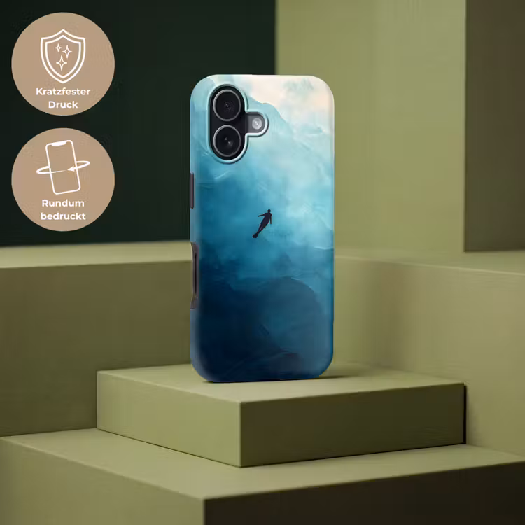 Zee - Silhouet - Abstract - Blauw Toughcase MagSafe Apple iPhone 17 klein -USP_PrintM_DE