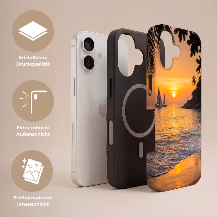 Zee - Zonsondergang - Boot - Natuur - Oranje Toughcase MagSafe Apple iPhone 17 klein -USP_Lagen_DE