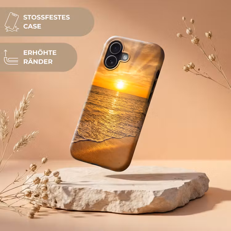 Zee - Zonsondergang - Golven - Kust - Oranje Toughcase MagSafe Apple iPhone 17 klein -USP_RandenV_DE