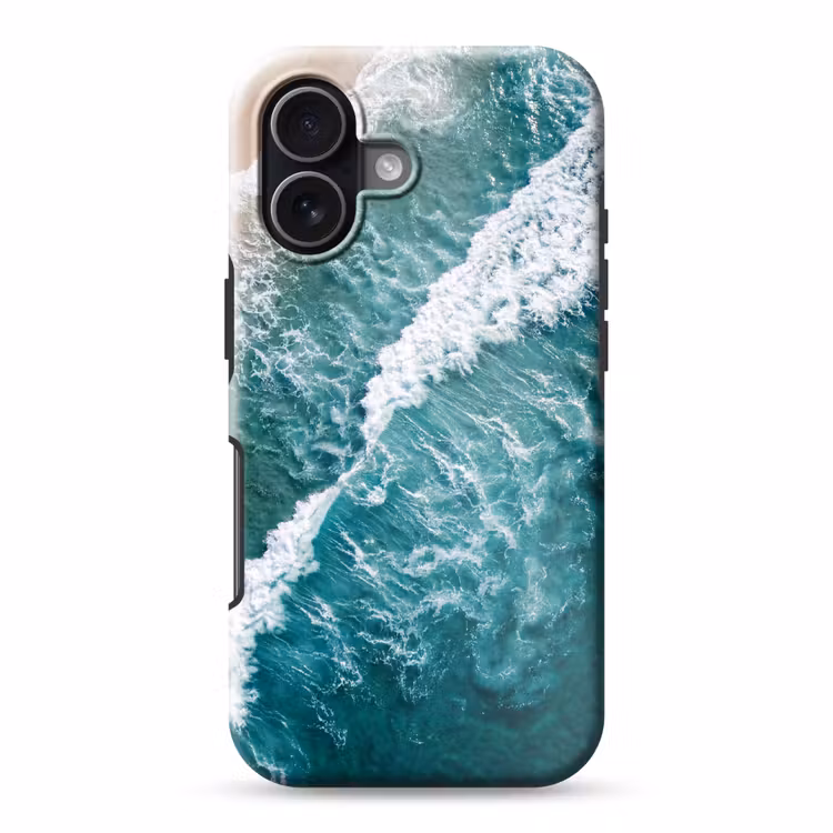 Zee - Strand - Golven - Natuur - Blauw Toughcase MagSafe Apple iPhone 17 klein -3d