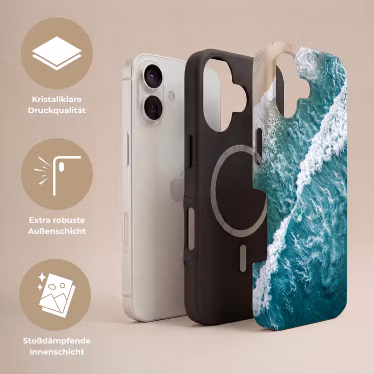 Zee - Strand - Golven - Natuur - Blauw Toughcase MagSafe Apple iPhone 17 klein -USP_Lagen_DE
