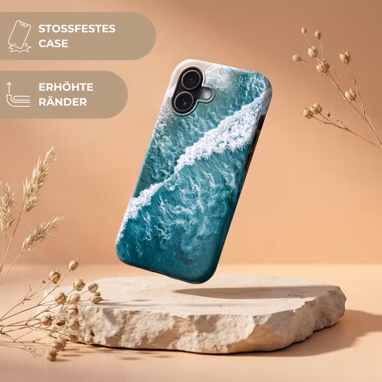 Zee - Strand - Golven - Natuur - Blauw Toughcase MagSafe Apple iPhone 17 klein -USP_RandenV_DE