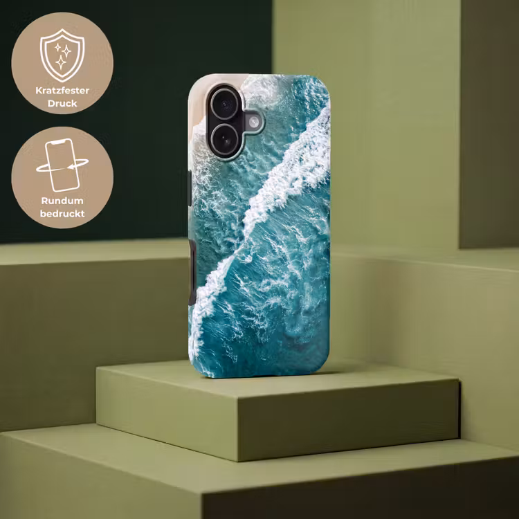 Zee - Strand - Golven - Natuur - Blauw Toughcase MagSafe Apple iPhone 17 klein -USP_PrintM_DE