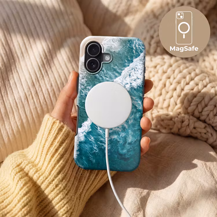 Zee - Strand - Golven - Natuur - Blauw Toughcase MagSafe Apple iPhone 17 klein -USP_MagsafeV