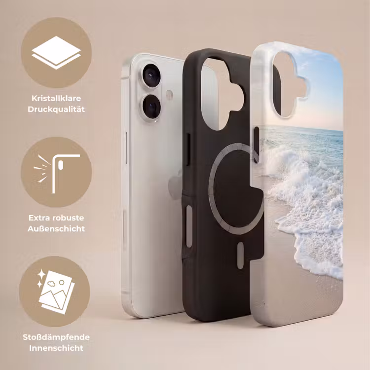 Zee - Golven - Strand - Natuur - Wit Toughcase MagSafe Apple iPhone 17 klein -USP_Lagen_DE