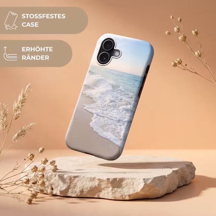 Zee - Golven - Strand - Natuur - Wit Toughcase MagSafe Apple iPhone 17 klein -USP_RandenV_DE