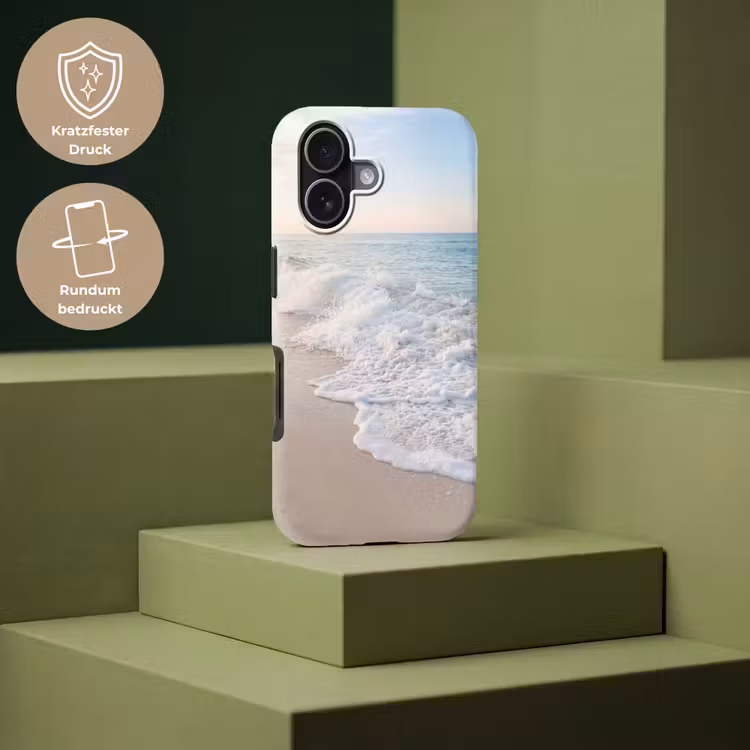 Zee - Golven - Strand - Natuur - Wit Toughcase MagSafe Apple iPhone 17 klein -USP_PrintM_DE