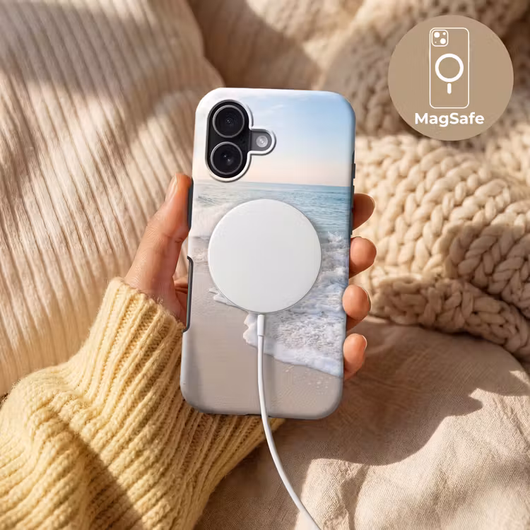 Zee - Golven - Strand - Natuur - Wit Toughcase MagSafe Apple iPhone 17 klein -USP_MagsafeV