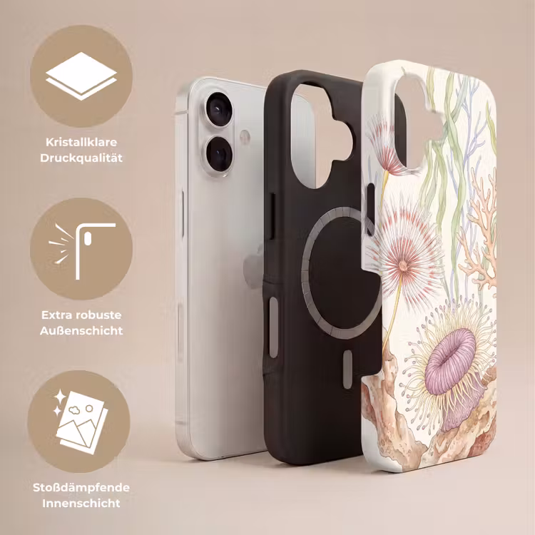 Zeeleven - Koraal - Onderwater - Illustratie - Kleurrijk Toughcase MagSafe Apple iPhone 17 klein -USP_Lagen_DE