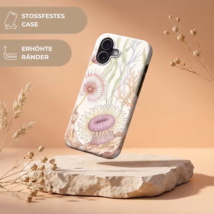 Zeeleven - Koraal - Onderwater - Illustratie - Kleurrijk Toughcase MagSafe Apple iPhone 17 klein -USP_RandenV_DE
