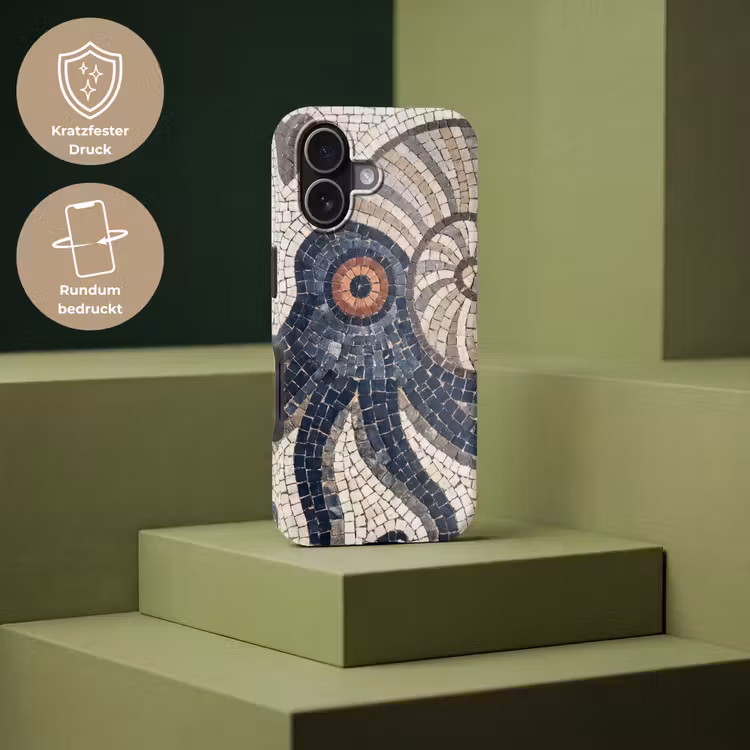 Zeeleven - Mozaïek - Kunst - Vintage - Beige Toughcase MagSafe Apple iPhone 17 klein -USP_PrintM_DE