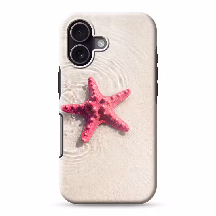 Zeeleven - Zeester - Strand - Roze - Water Toughcase MagSafe Apple iPhone 17 klein -3d