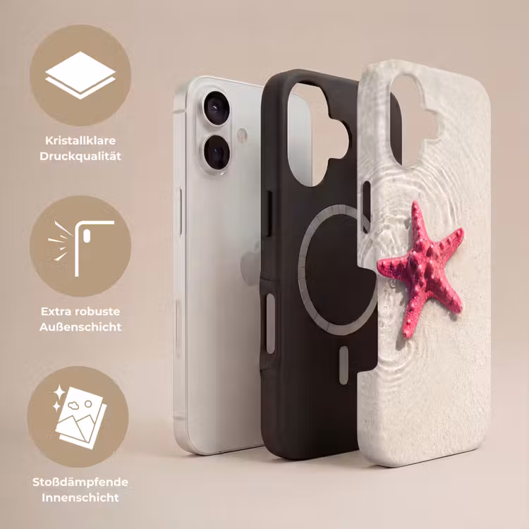Zeeleven - Zeester - Strand - Roze - Water Toughcase MagSafe Apple iPhone 17 klein -USP_Lagen_DE