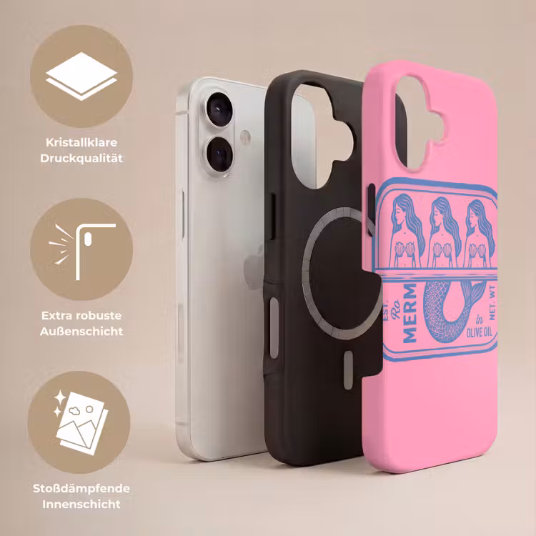 Meermin - Sardineblik - Illustratie - Roze - Retro Toughcase MagSafe Apple iPhone 17 klein -USP_Lagen_DE