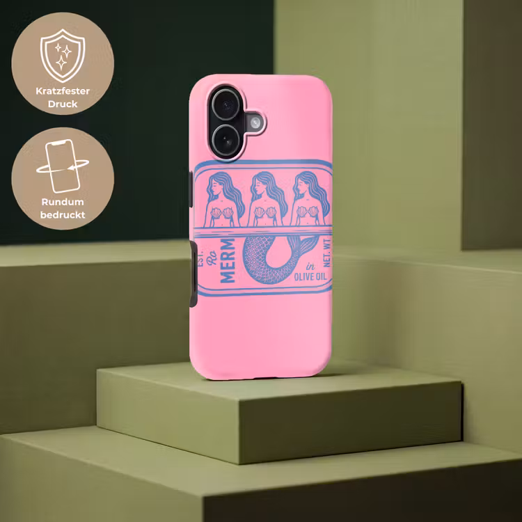 Meermin - Sardineblik - Illustratie - Roze - Retro Toughcase MagSafe Apple iPhone 17 klein -USP_PrintM_DE