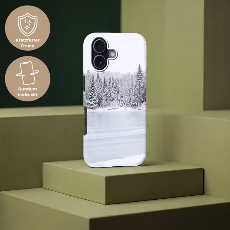 Meer - Dennen - IJs - Winter - Rustgevend Toughcase MagSafe Apple iPhone 17 klein -USP_PrintM_DE