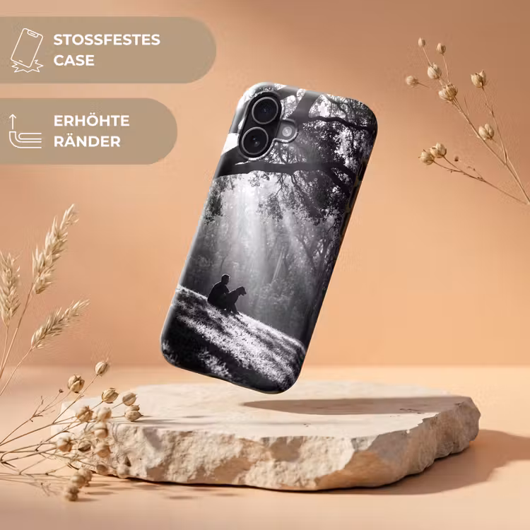 Mens - Hond - Natuur - Zwart-wit - Silhouet Toughcase MagSafe Apple iPhone 17 klein -USP_RandenV_DE