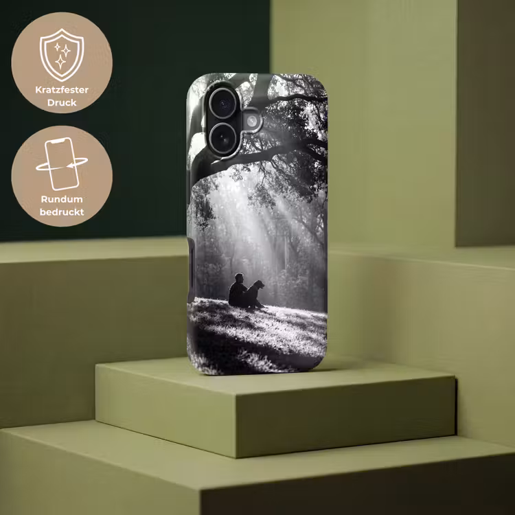 Mens - Hond - Natuur - Zwart-wit - Silhouet Toughcase MagSafe Apple iPhone 17 klein -USP_PrintM_DE