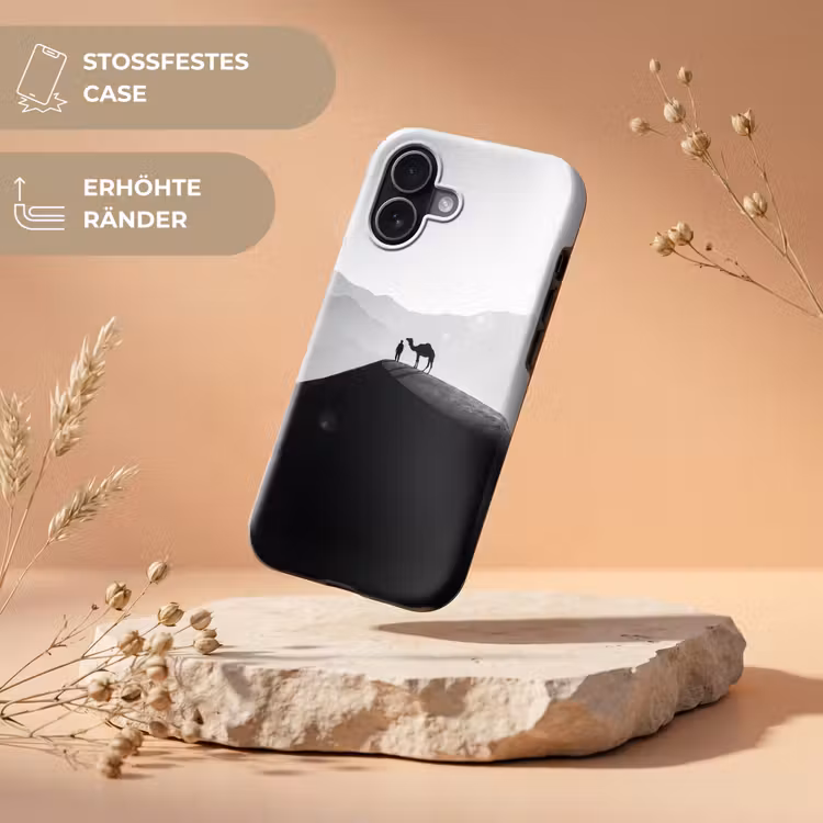 Mens - Kameel - Zandduin - Natuur - Monochroom Toughcase MagSafe Apple iPhone 17 klein -USP_RandenV_DE
