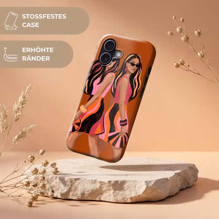 Mensen - Duo - Mode - Illustratie - Kleurrijk Toughcase MagSafe Apple iPhone 17 klein -USP_RandenV_DE