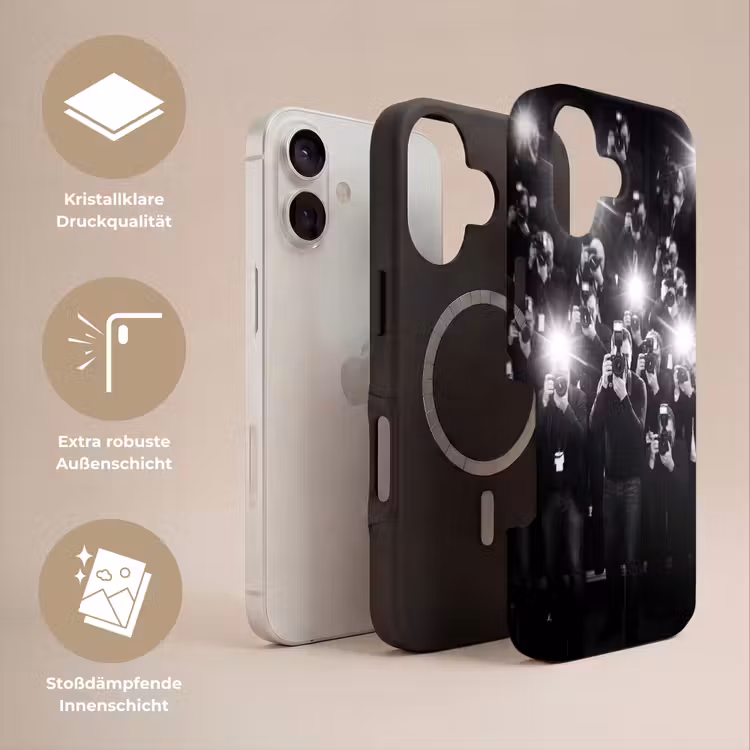 Mensen - Camera - Flitslicht - Zwart-wit - Media Toughcase MagSafe Apple iPhone 17 klein -USP_Lagen_DE