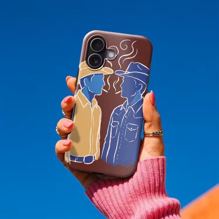 Mensen - Profiel - Sigaret - Abstract - Kunst Toughcase MagSafe Apple iPhone 17 klein -Sfeer1V