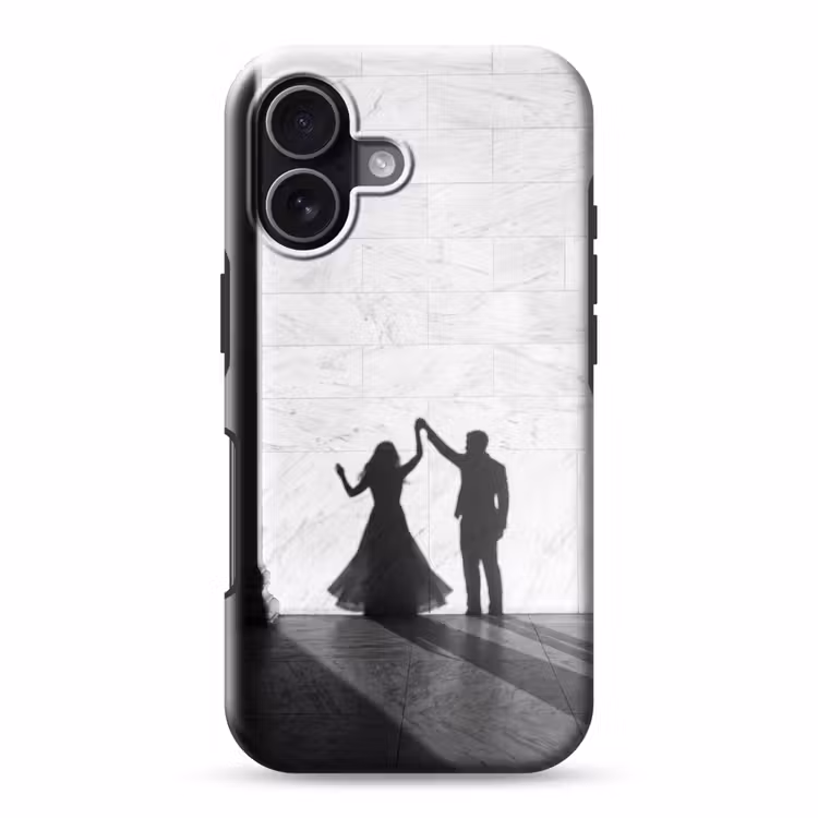 Mensen - Schaduw - Dans - Zwart-wit - Liefde Toughcase MagSafe Apple iPhone 17 klein -3d