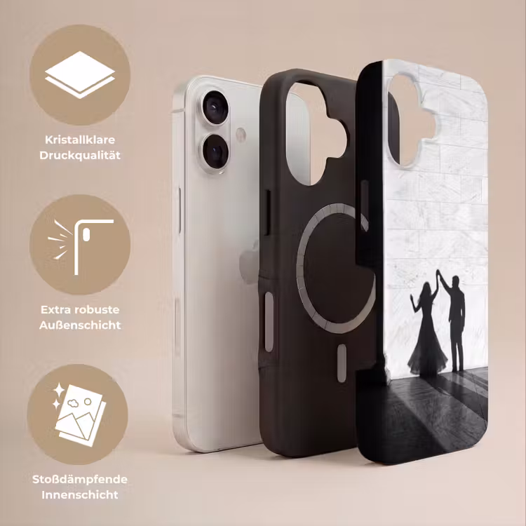 Mensen - Schaduw - Dans - Zwart-wit - Liefde Toughcase MagSafe Apple iPhone 17 klein -USP_Lagen_DE